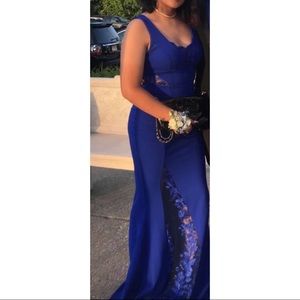 Royal Blue long Prom dress